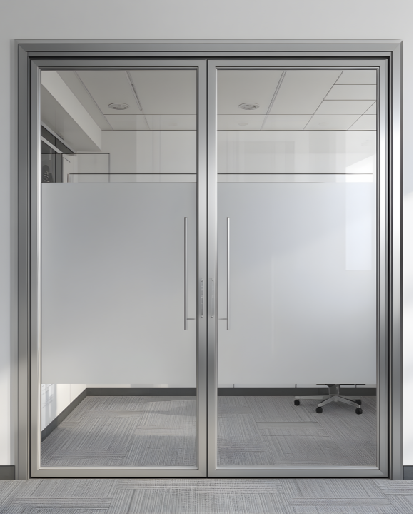 hinged door