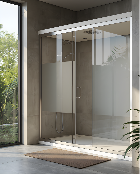 sliding glass shower cabin