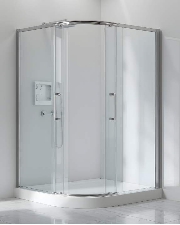 corner glass shower cabin