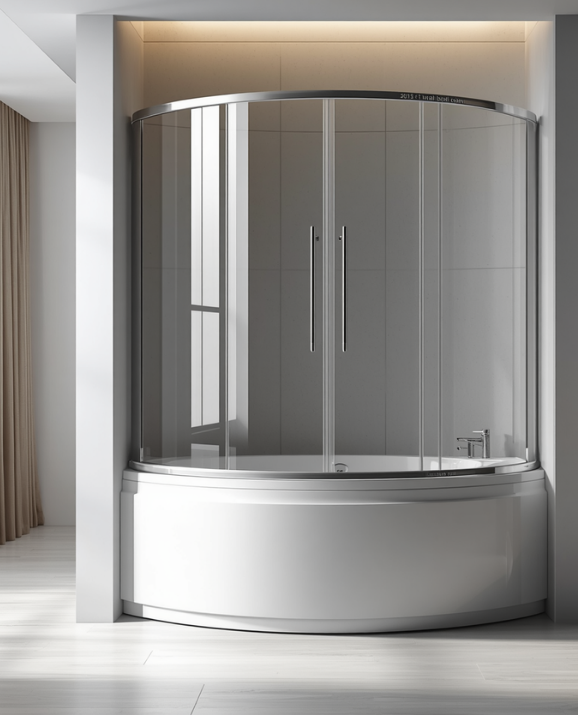 sliding glass shower cabin