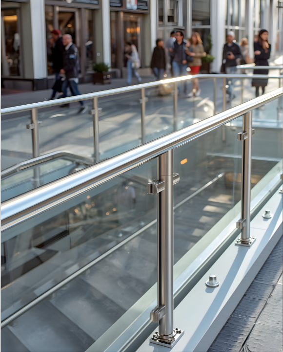 Fully framed glass railing Sample