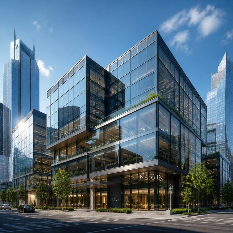 Framed Glass Facade Sample