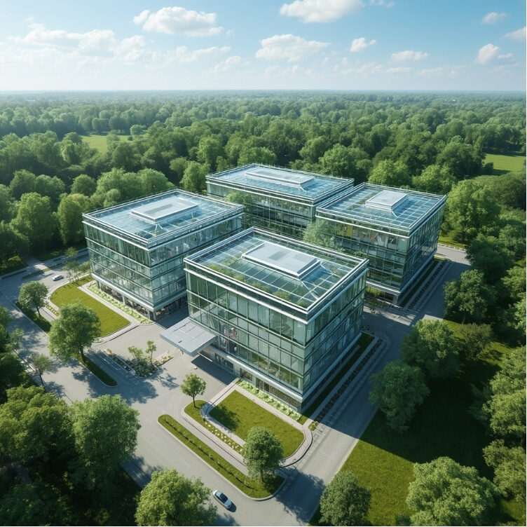 Framed Glass Facade Sample