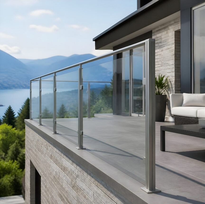 semi frameless railings