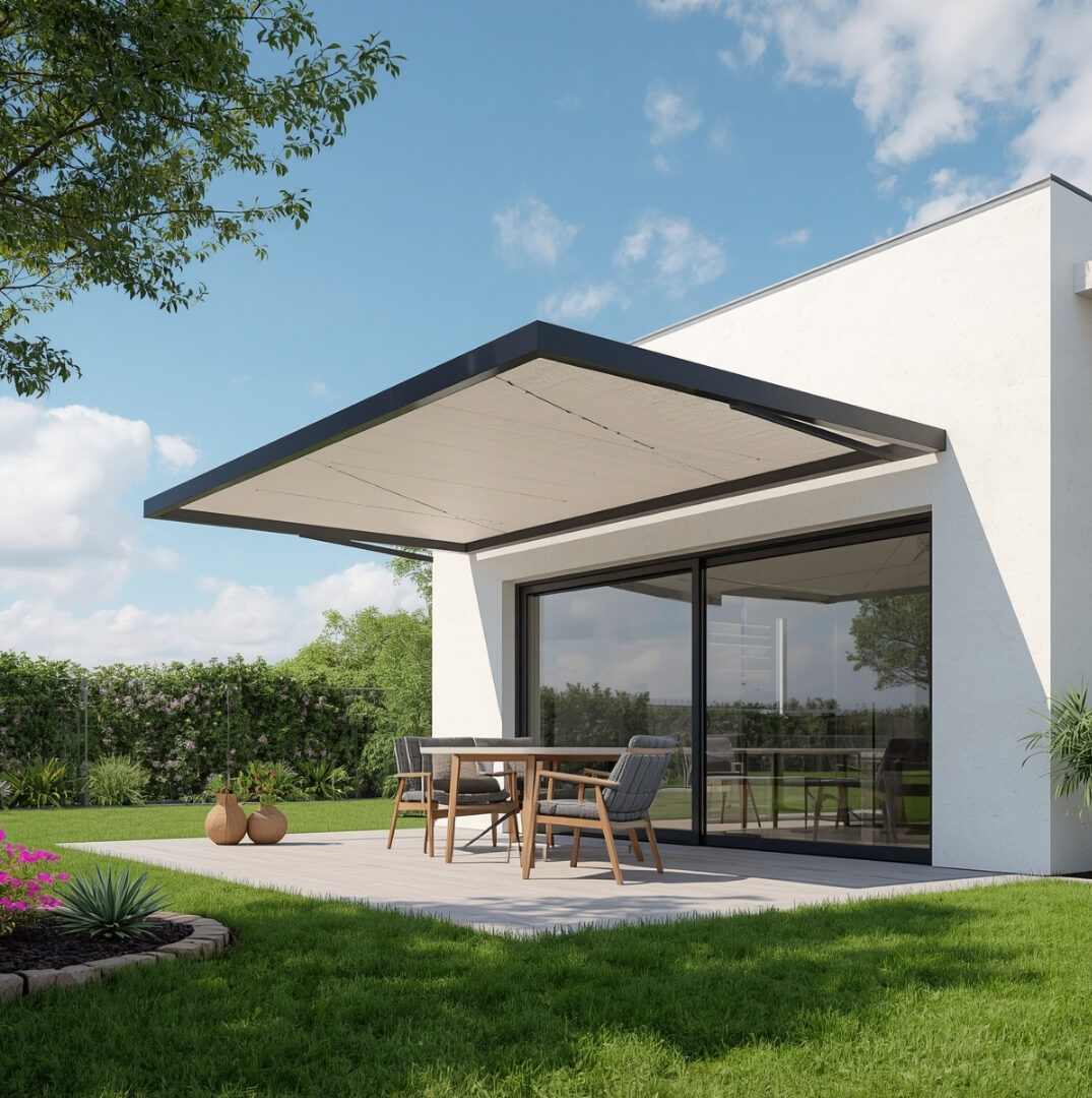 retractable aluminum canopy sample